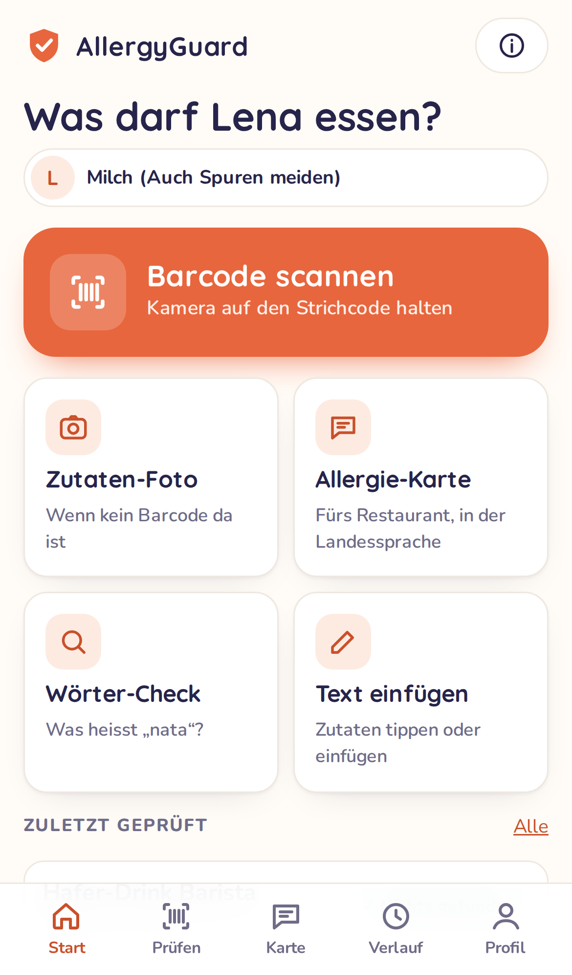 Startbildschirm