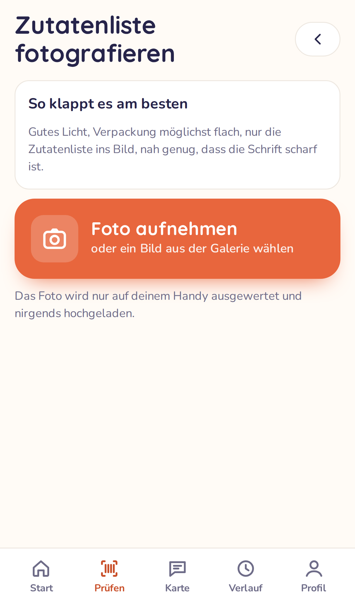 Zutaten fotografieren